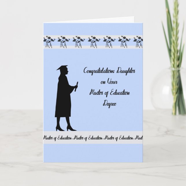 Carte Master Master of Education Master Card for Daughte (Devant)