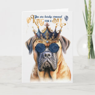 Carte Mastiff Chien King pour une journée d'anniversaire