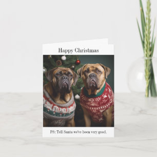 Carte Mastiff Chiens Christmas Jumpers Card