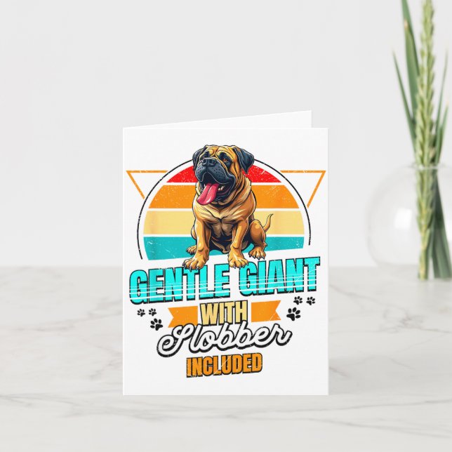 Carte Mastiff Lover Funny Mastiff Dog Retro  (Devant)