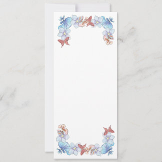 Carte Mat orchidée papillon rouge 4 po x 9,25 po