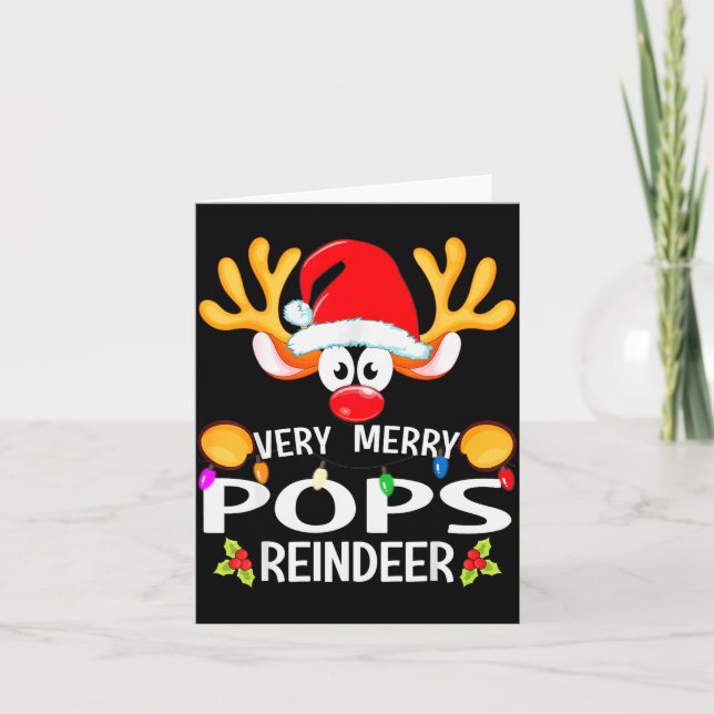 Carte Matching Christmas Very Merry Ps Reindeer  (Devant)