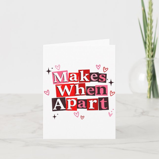 Carte Matching Couple Makes When Apart Long Distance Rel (Devant)