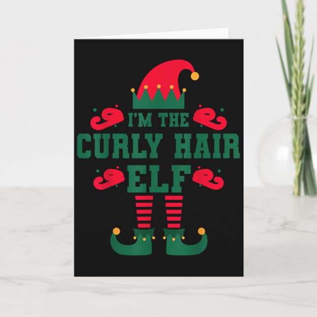 Carte Matching Family I'm The Curly Hair Elf Christmas  (Devant)