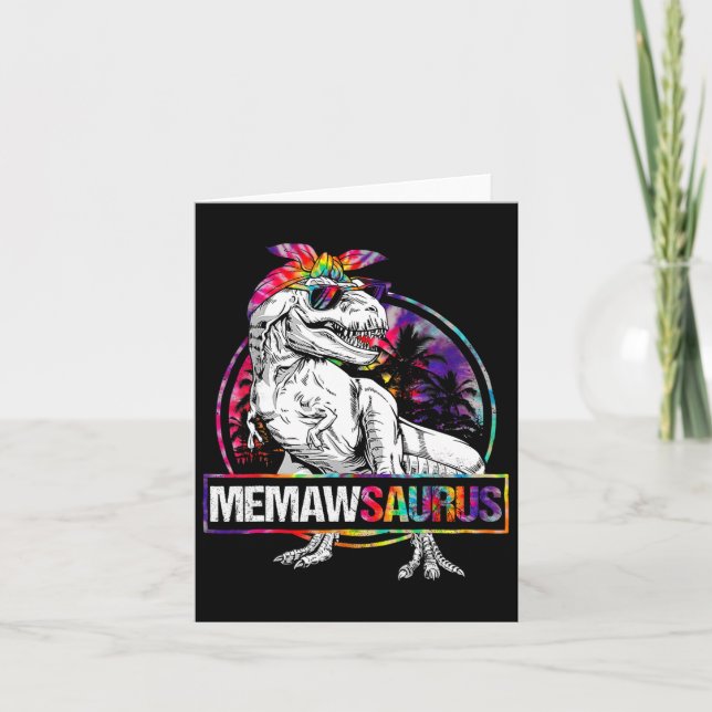 Carte Matchs Famille Memawsaurus Dinosaur Memaw Saurus (Devant)