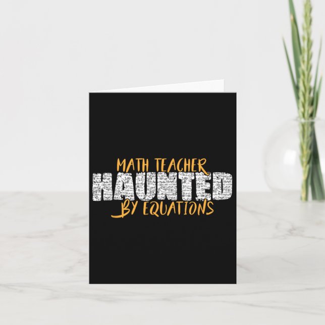 Carte Math Enseignant Effrayant Math Lover Mathématiques (Devant)