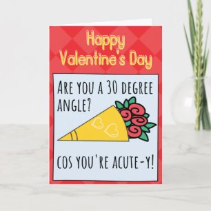 Carte Math Joke Acute-y Funny Valentine Card