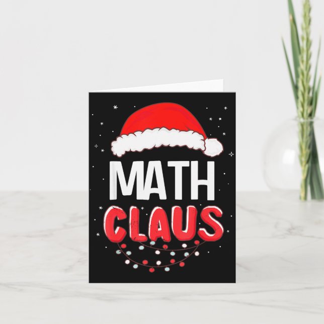 Carte Math Santa Claus Christmas Matching Costume  (Devant)