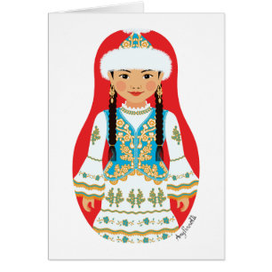 Carte Matryoshka kazakh