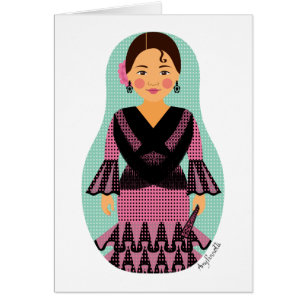 Carte Matryoshka Robe Espagnole