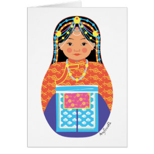 Carte Matryoshka Tibétaine