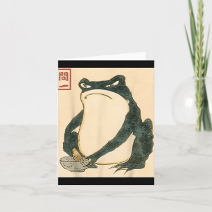 Carte Matsumoto Hoji Grenouille japonaise Ukiyo-e Crapau
