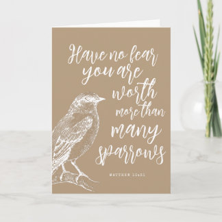 Carte Matthieu 10:31 JW Encouragement plié