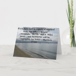 Carte Matthieu 17:20 - Citation Inspirationnelle Motivat