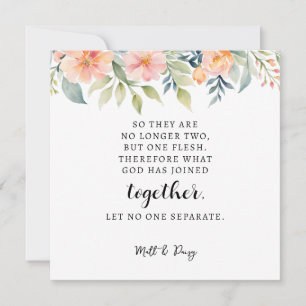 Carte Matthieu 19:6, Mariage Bible Verse