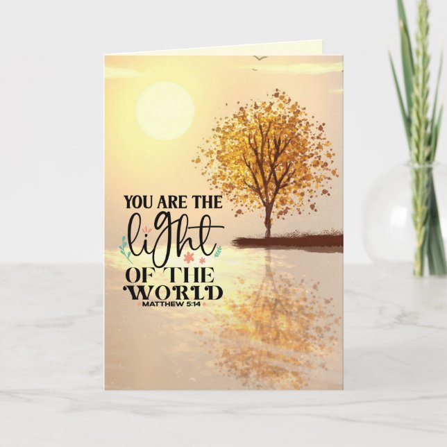 Carte Matthieu 5:14 Vous êtes la Lumière de la Bible Mon (Devant)