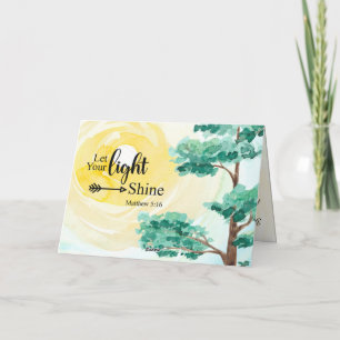 Carte Matthieu 5:16 Que votre lumière brille Bible Chris