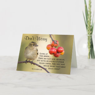 Carte Matthieu 6:26 Les oiseaux ne sement pas encore ni 