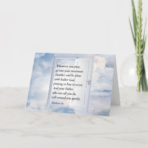Carte Matthieu 6:6 Quand vous priez Verse de la Bible ch