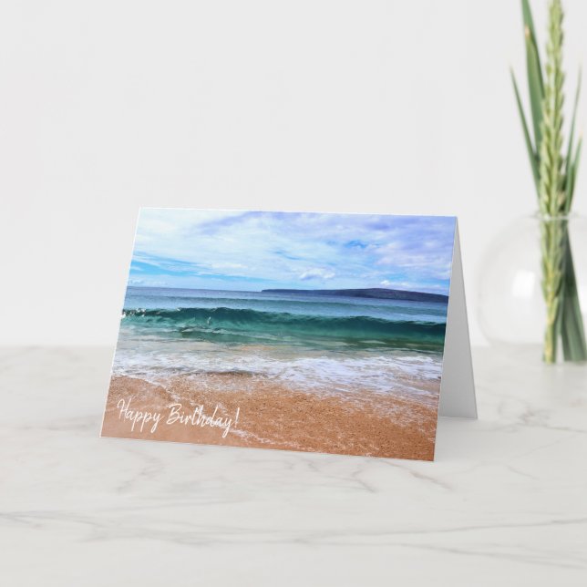 Carte Maui Beach et Waves Anniversaire (Devant)