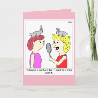 Carte Mauvais Cheveux - Mauvais Jour Du Lièvre