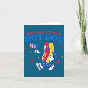 Carte Mauvaise journée pour être un hot dog drôle bbq gr