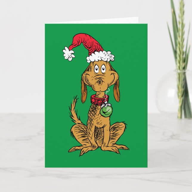 Carte Max the Dog in Santa Hat (Devant)