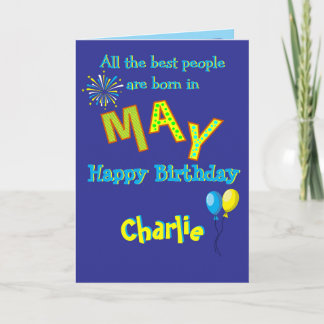 Carte May Birthday Folded Greeting Card