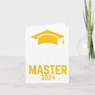 Carte May Call Me Master 2024 Masters Diplôme