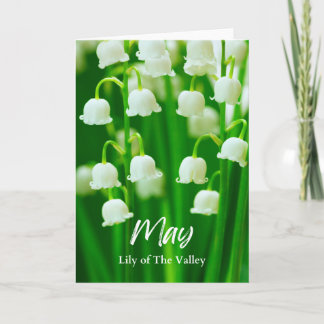 Carte May Lily of the Valley Birth Moth Flower Anniversa