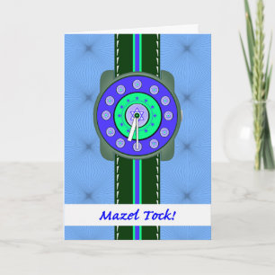 Carte Mazel Tock ! Mazel Tov sur Bar Mitzvah, Star Watch
