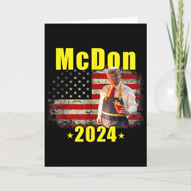 Carte Mcdon Funny Donald Trump French Fry Cooking Fries  (Devant)