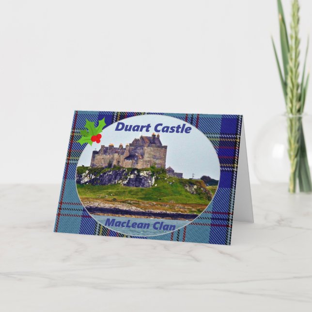 Carte McLean/McLain's Duart Castle Holly Berry Noël (Devant)