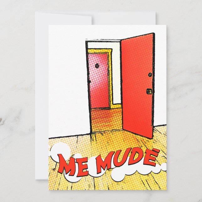 Carte me mudé : puerta cómica (Devant)
