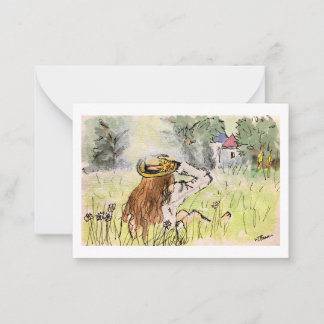 Carte Meadow, Small Art Print Note