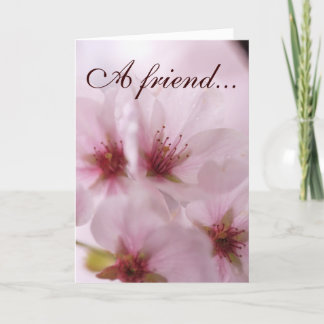Carte Meaningful Sakura Flower Friendship Card