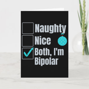Carte Méchant Sympa Je Suis Bipolaire Drôle Noël Santé M