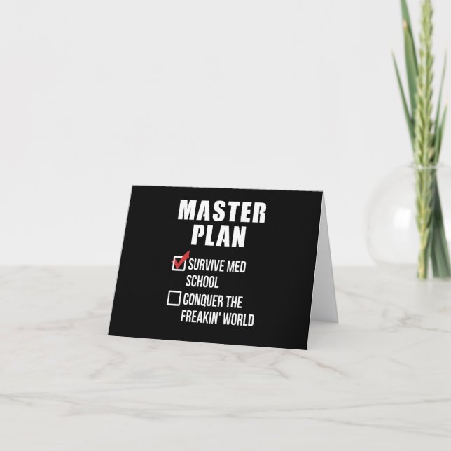 Carte Med School Graduation Master Plan (Devant)
