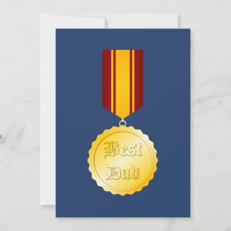 Carte Médaille Broche Meilleur Papa Fête des Pères