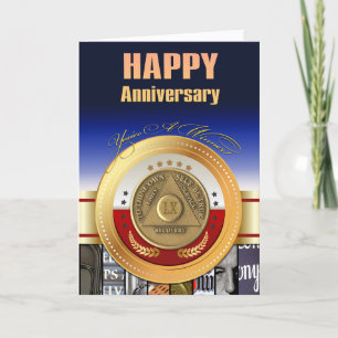 Carte Médaille du 60e anniversaire des AA - Vous êtes un