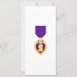 Carte Médaille du coeur pourpre
