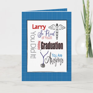 Carte Médecin adjoint Docteur Pharmacien Graduation