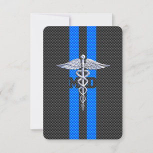 Carte Médecin Médicale MD Caduceus sur l'impression de f