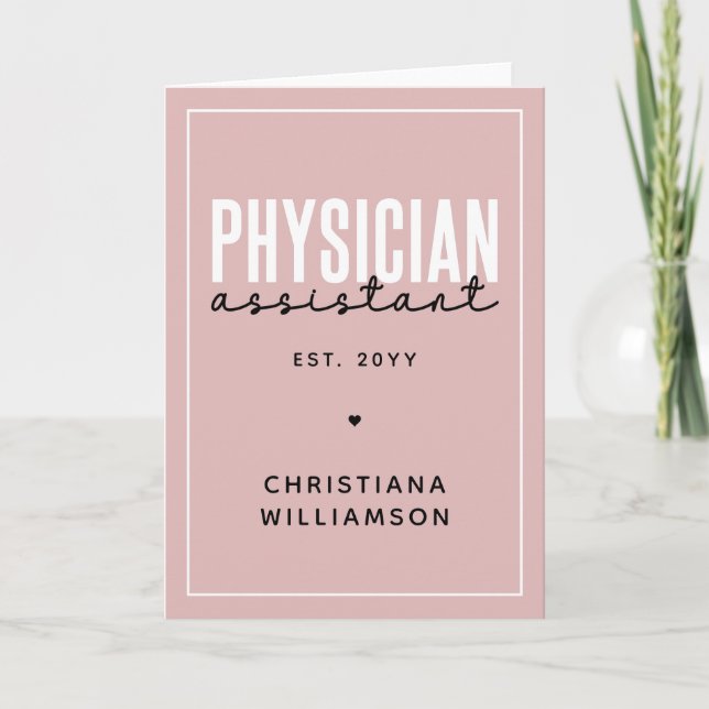 Carte Médecin personnalisé Assistant PA Graduation (Devant)