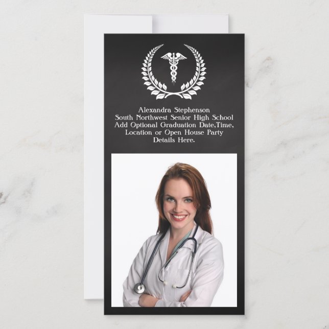 Carte Medical Caduceus Laurel (Devant)