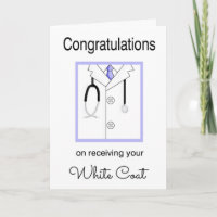Carte Médicale de félicitations pour manteau blanc