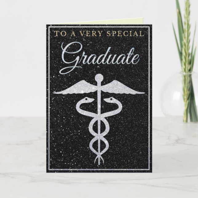 Carte Médicale de Parties scintillant d'argent spé (Devant)