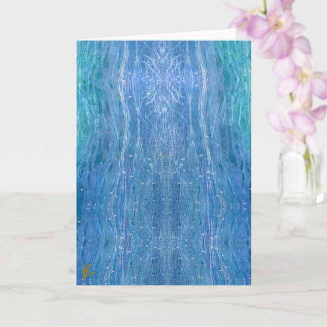 Carte Méditation de la nature bleue du corps d'Astral (Orchidée)