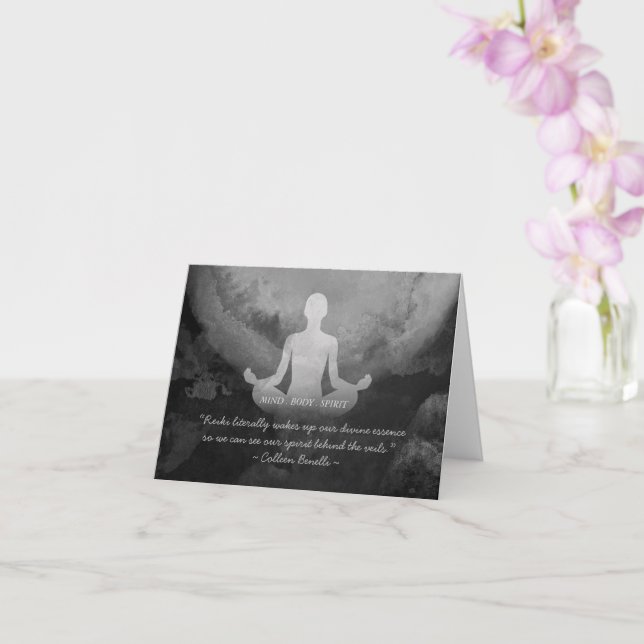 Carte Méditation de l'instructeur de yoga Pose Symbole Z (Orchidée)