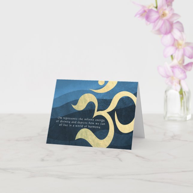 Carte Méditation Yoga Instructeur Vie Entraîneur OM Cita (Orchidée)